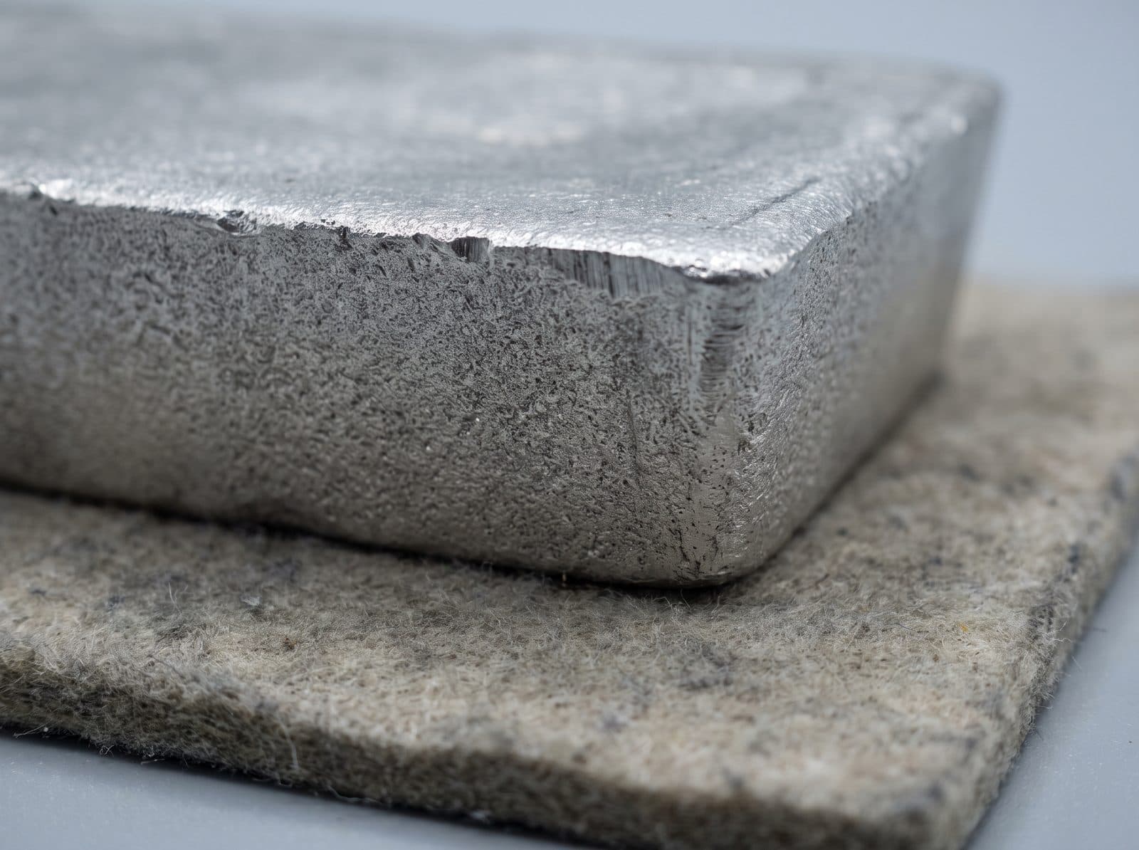 Close view of unbranded cast metal.